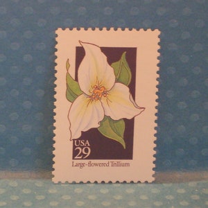5 American Wildflowers United States Postage Stamps-the Large-flowered Trillium-No. 2652-Unused 29c Stamps-Invitations,Scrapbooks, Crafts
