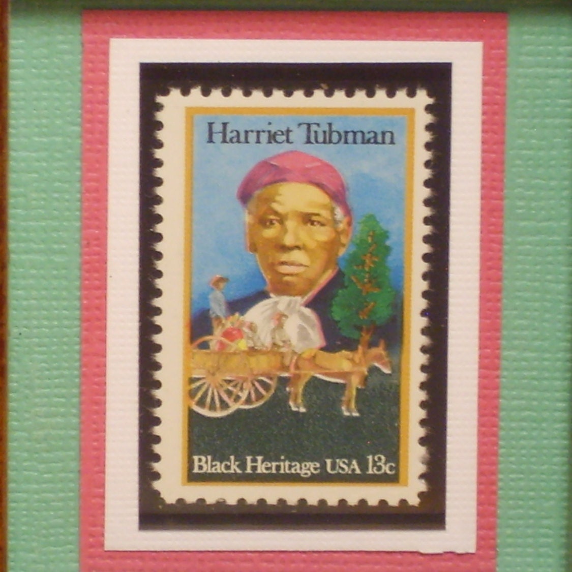 Vintage Framed Postage Stamp Harriet Tubman No. 1744 | Etsy