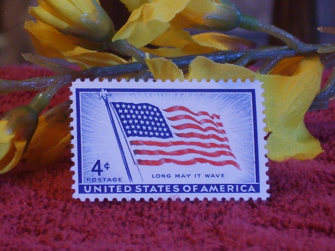 15 Vintage Unused Postage Stamps 1957 48star Flag No. 1094 Etsy