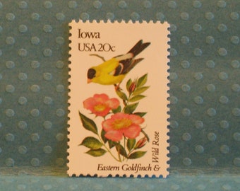 ヴィンテージ切手5枚 - アイオワ州の州鳥と花 - No. 1967 - Etsy 日本