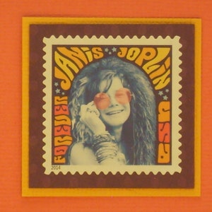 Janis Joplin  Framed US Stamp - No. 4916 - Rock Legend from Texas - Great Gift - Free Shipping - Music Legend  - 1960s - Me and Bobby