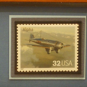 Classic American Aircraft Framed Stamp - The Alpha - No. 3142e