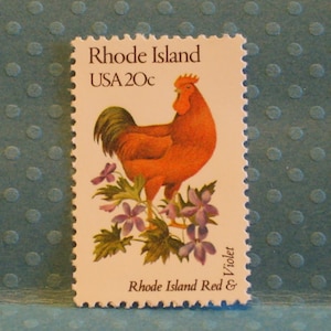 FIVE Vintage Stamps - Rhode Island&#39;s State Bird and Flower - No. 1991