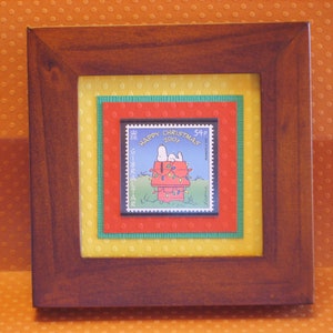 Peanuts Framed 2001 Weihnachtsstempel aus Gibraltar - Christmas Decorations