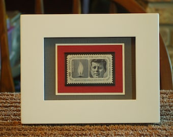 Tribute to John F. Kennedy - Vintage Framed Stamp - No. 1246