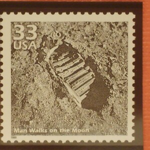 Man Walks on the Moon -  Framed Commemorative Stamp - No. 3188c