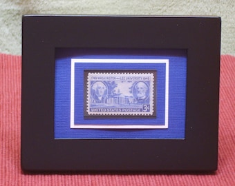 Washington and Lee University - Vintage Framed Stamp - No. 982 - Great Gift for Graduate - W & L - Virginia School - Actual US Unused Stamp