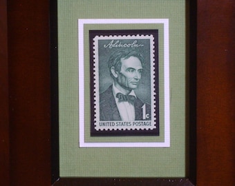 ヴィンテージ未使用米国郵便切手 25 セント エイブラハム リンカーン