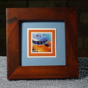 Mahogany Speedboat - The 1939 Hacker-Craft - Framed Stamp, No. 4162