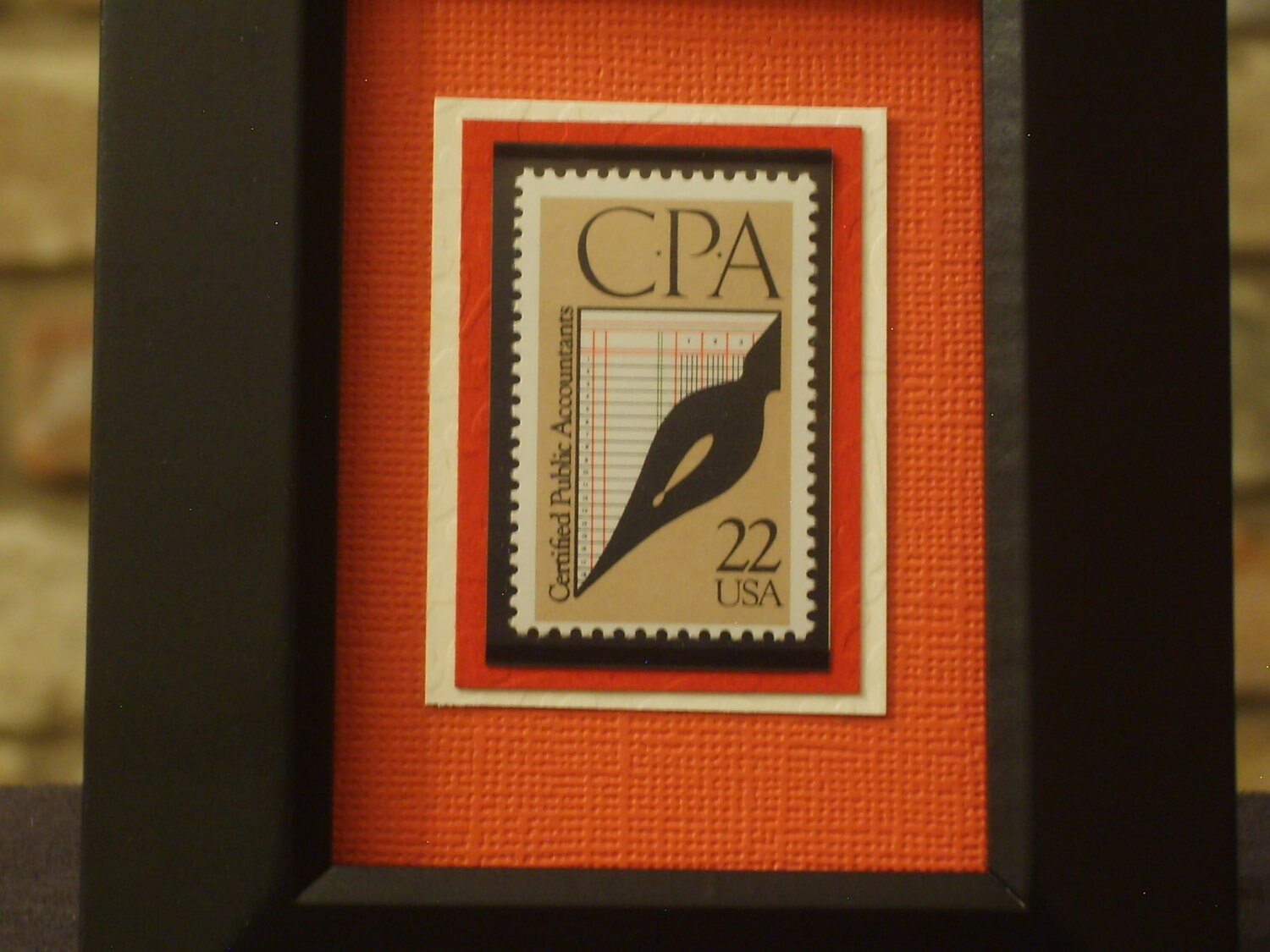 Certified Public Accountants Vintage Framed Postage Stamp Etsy