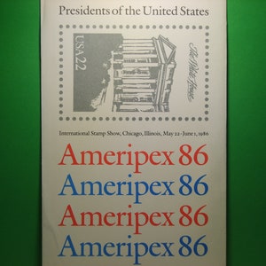 4 Complete Stamp Sheets with the first 35 Presidents of the United States - Unused in Envelope - Vintage Stamps - No. 2216-19