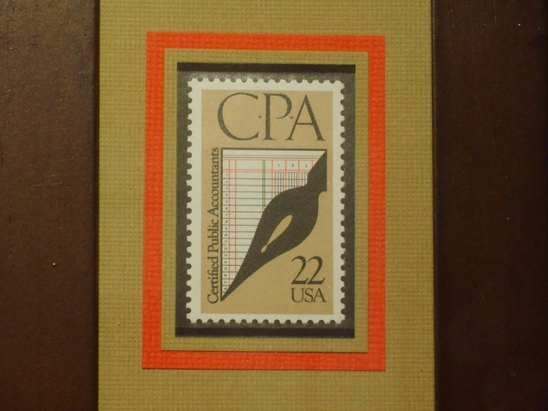 Certified Public Accountants Vintage Framed Postage Stamp Etsy