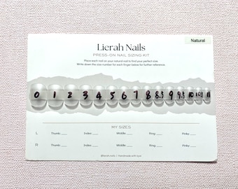 Kit de medición de uñas postizas, juego de muestras de uñas hechas a mano, kit de prueba de uñas postizas a medida para uñas de gel reutilizables.