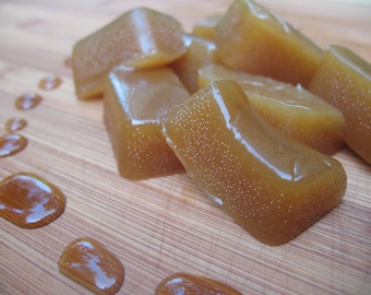 1 dozen large vegan organic maple caramels in eco-friendly sustainable gift packaging