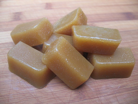 1 dozen large vegan organic vanilla caramels in eco-friendly sustainable gift packaging