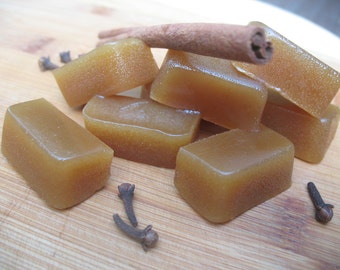 1 dozen large vegan organic green tea chai caramels in eco-friendly sustainable gift packaging