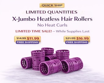 X-Jumbo Heatless Lockenwickler für Volumen und Locken (6er Pack)