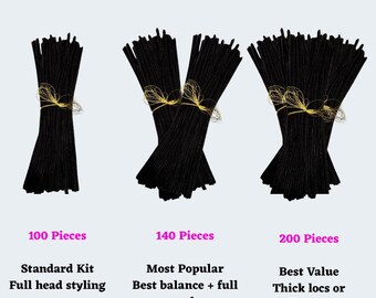 Rizador de rastas sin calor Limpiador de pipas Herramienta para peinar rastas Rizadores Sisterlock Varilla de torsión Microloc Alambre flexible para el cabello Moldeador de ondas flexible