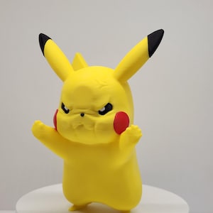 Pikachu Window Figure | 3D Printed Pokémon Inspired Car/Desk Decor | Cute Anime Figure Gift | Collectible Shelf Display