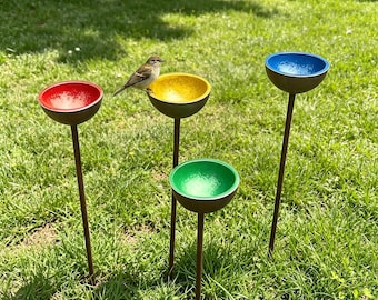 Abbeveratoio per api in ferro battuto da giardino, accessorio da giardino, colonna per abbeveratoio per impollinatori, adatto anche