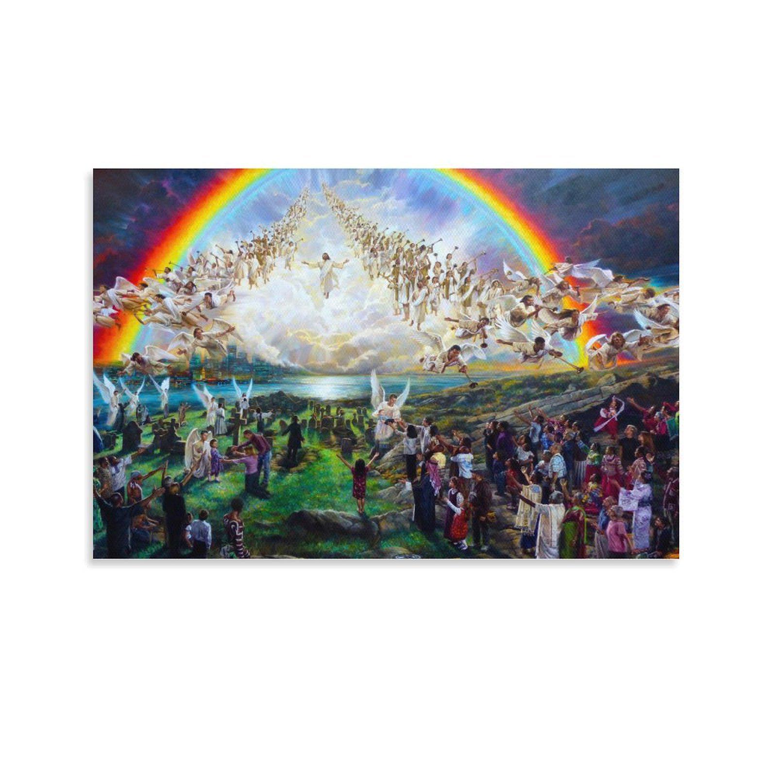 Second Coming Jesus Christ Wall Art, Religious Painting Canvas Print - Etsy
