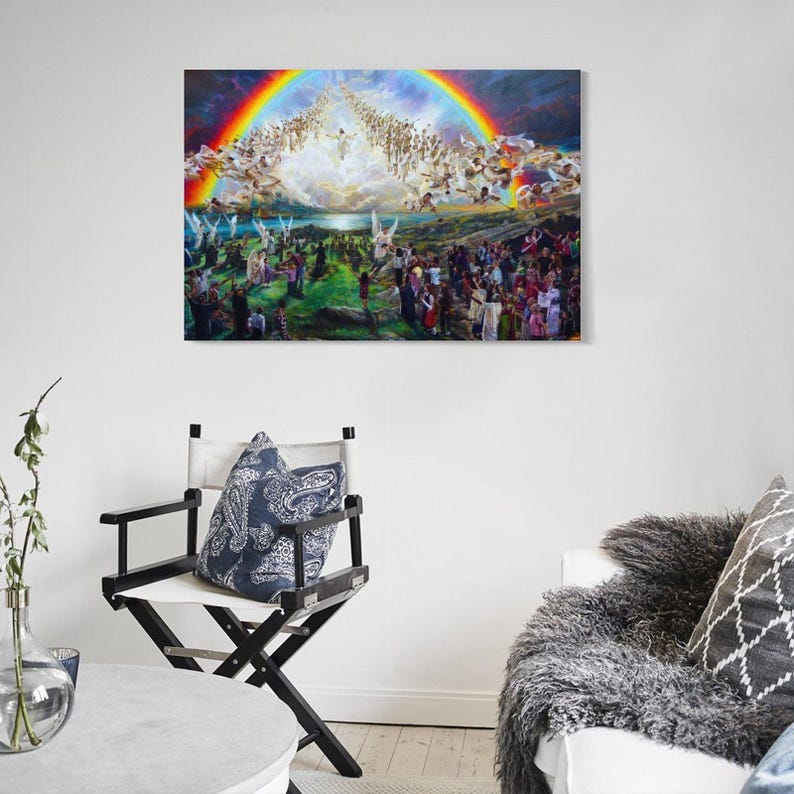 Second Coming Jesus Christ Wall Art, Religious Painting Canvas Print - Etsy