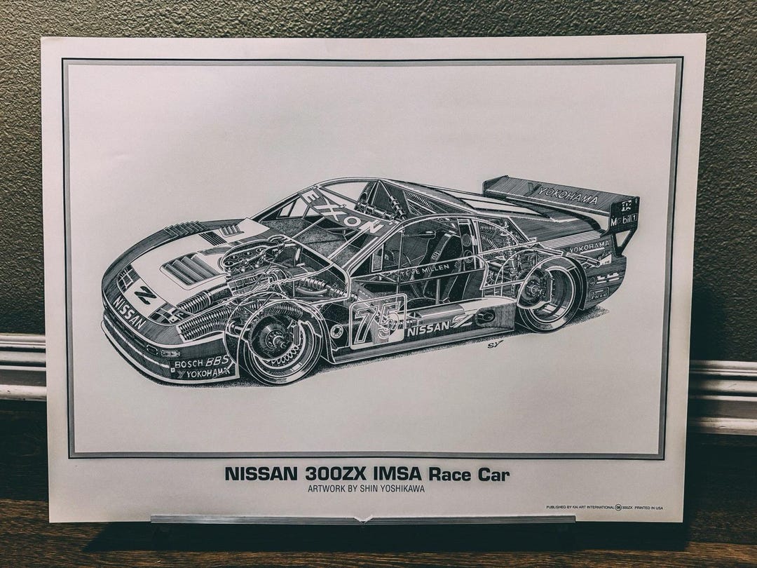 Shin Yoshikawa Nissan 300ZX IMSA Race Car Automotive Artwork