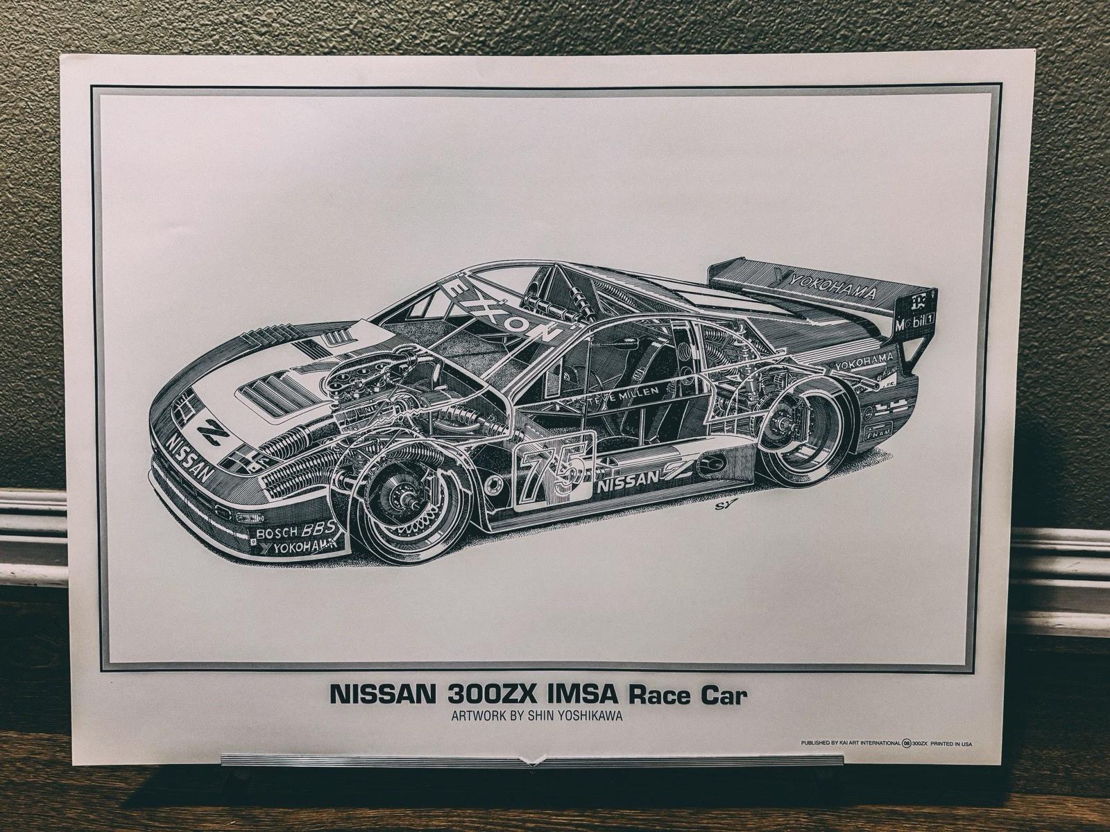 Shin Yoshikawa Nissan 300ZX IMSA Race Car Automotive Artwork