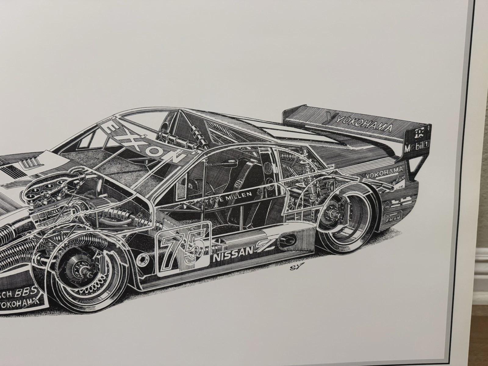 Shin Yoshikawa Nissan 300ZX IMSA Race Car Automotive Artwork