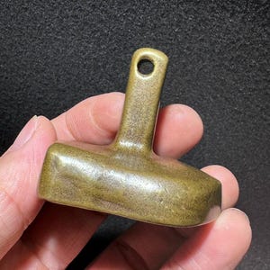 Authentic Brass Tsha Tsha Mold Pendant | Tibetan Buddhist Amulet | Vintage Religious Artifact