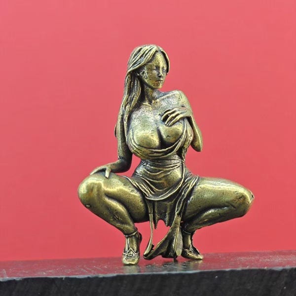 Vintage Brass Kneeling Nun Figurine - Gothic Religious Statue - Catholic Sister Sculpture - Spiritual Home Decor