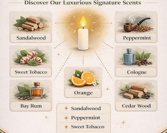 Fragrance candles with the scent of him and healing vibes.