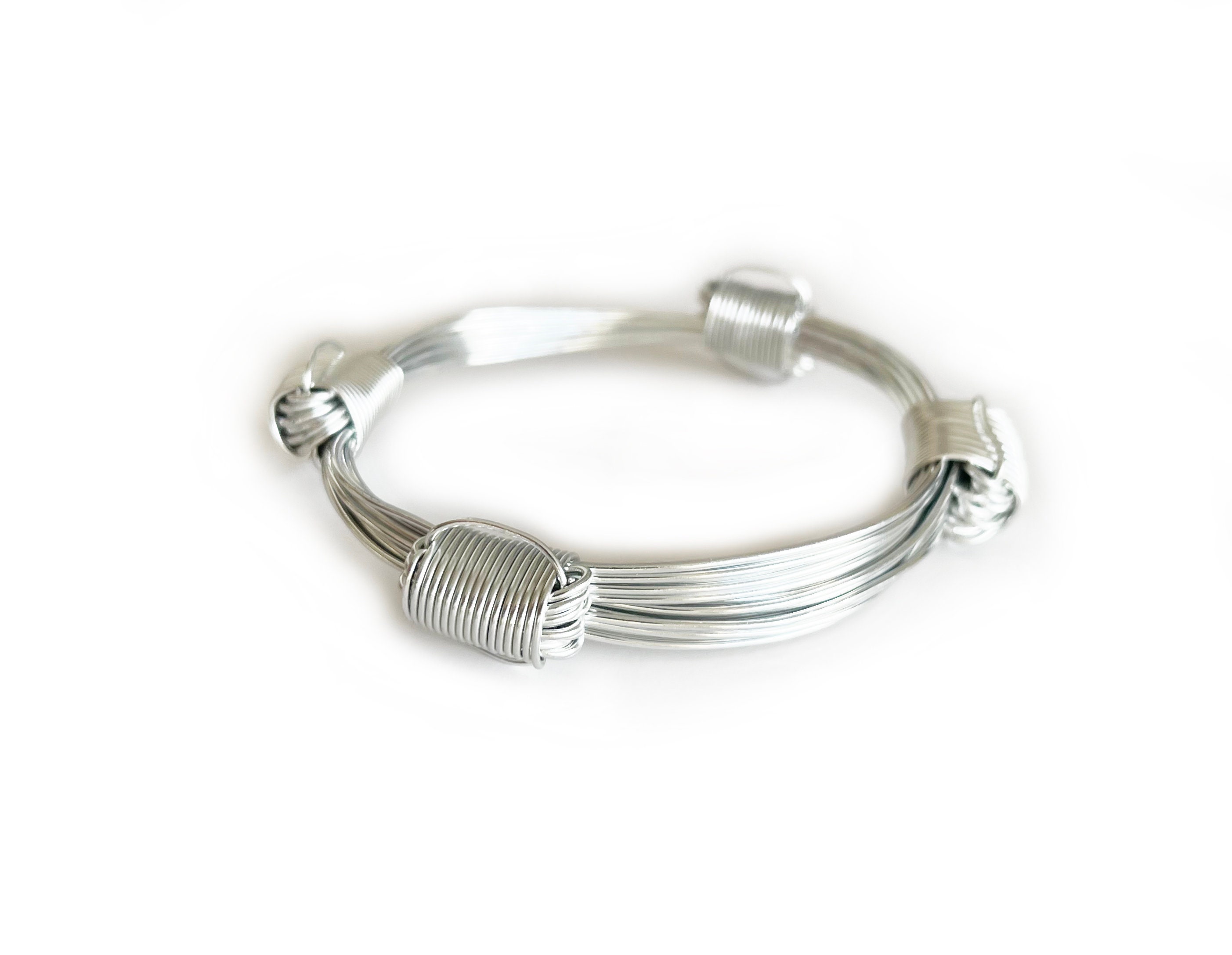 Lee #4 elephant hair and 925 sterling silver bracelet