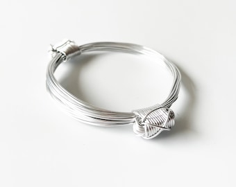 African Elephant Knot Bracelet - 2 Knot SILVER Color Metal V2 made in Zimbabwe ships from USA.