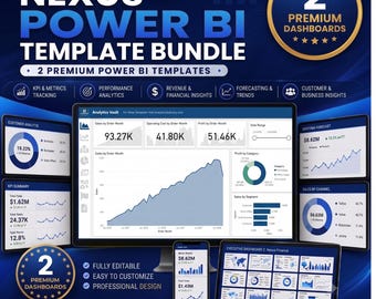 Nexus Pro Power BI Duo Bundle Template Suite | Analytics Dashboards & Visualizations Frameworks (PBIX Downloads)