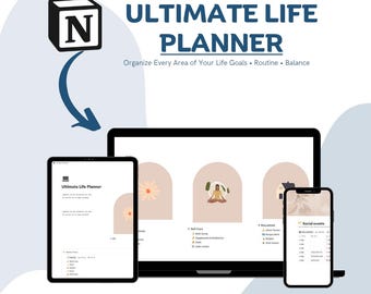 Life Planner Notion Template  Personal Dashboard  Daily Routine Planner Goal Tracker Productivity & Wellness Organizer