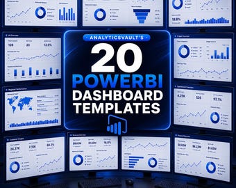 20 KPI PowerBI Templates, Dashboards & Business Analytics Dashboards for Marketing, Finance, HR and More