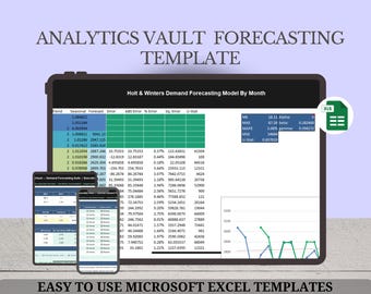 Financial Forecast Excel Spreadsheet Business Analytics Dashboard Template, Small Business Revenue Tracker & Sales Projection Model