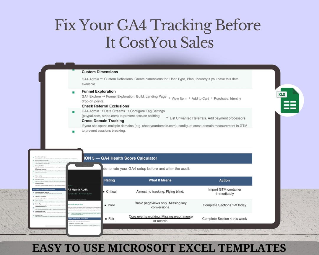 GA4 Health Audit Checklist, GTM Setup Guide, Event Tracking Tool ...