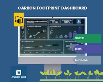 Carbon Footprint Dashboard, Sustainability KPIs For Small or Large Business, Global CO2 Emissions Tracker