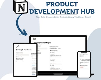 Product Development Hub Notion Template: Roadmap, Tracker, Launch System
