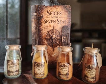 Pirate Spice Gift Set: Seven Seas Blends in Wooden Log Box
