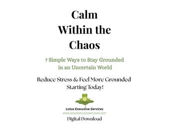 Guia para manter a calma em meio ao caos | 7 maneiras de se manter centrado (Download digital)