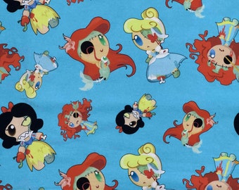 Zombie Princesses on Cotton Spandex Jersey - DE-STASH