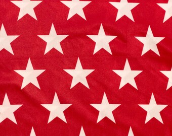 White Stars on Red PUL