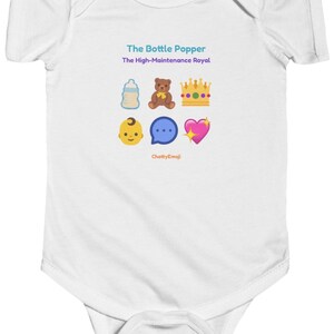 Baby Bodysuit with Playful Emoji Message - The Bottle Popper Bild 1