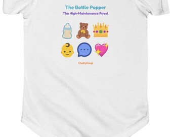 Baby Bodysuit with Playful Emoji Message - The Bottle Popper
