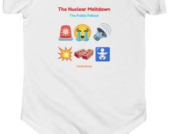 Baby Bodysuit with Playful Emoji Message - The Nuclear Meltdown