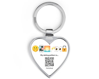Heart Keychain with Emoji Dating Pattern - The "Soft Launch" Strategy