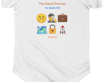 Baby Bodysuit with Playful Emoji Message - The Silent Partner